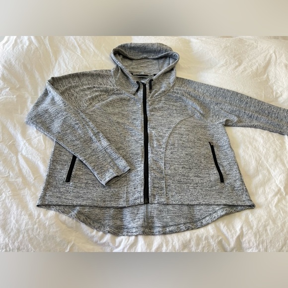 Athleta | Techie Sweat Anorak Full Zip Hoodie Woman’s Size Large | Gray - Picture 1 of 9